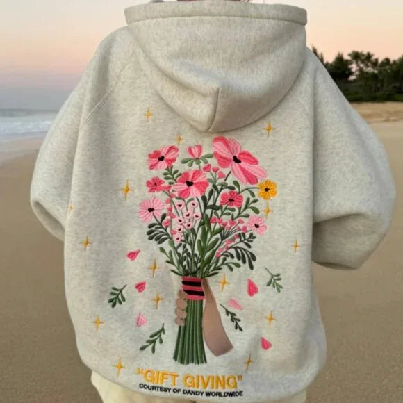 DANDY "Gift Giving" Oversized Lux Hoodie in Heather Gray - SMALL