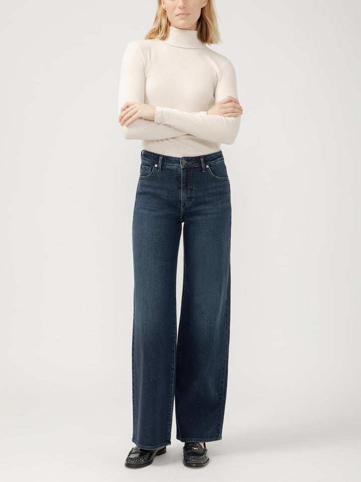 SILVER JEANS CO. - ISBISTER HIGH RISE WIDE LEG JEANS - 30 X 31