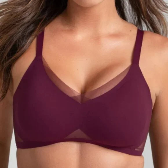 Honeylove Liftwear Crossovder Bra - FIG - Medium (with extender). Fits 36B-C NWT