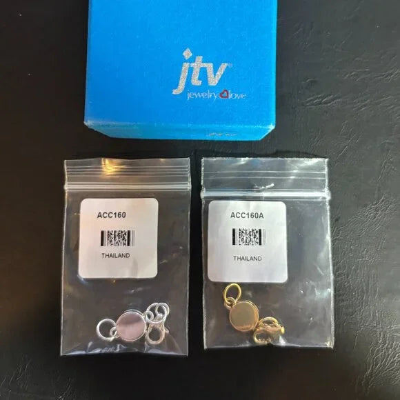 STERLING SILVER & 18K GOLD PLATED ROUND MAGNETIC CLASPS FROM JTV JEWELRY STORE