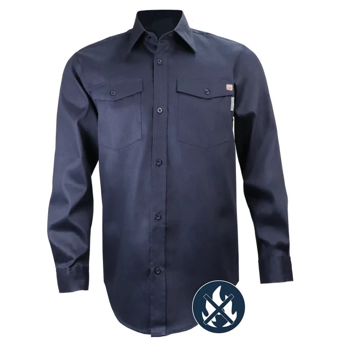 629FR -MEN'S WELDER'S WORK SHIRT -100% COTTON WITH TREATMENT FR (M)