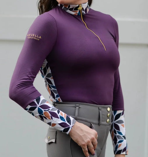 NOVELLA Women's Horse Show Long Sleeve Shirt- Estrella - Small