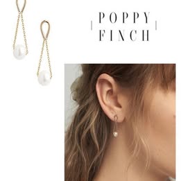 POPPY FINCH PETITE HOURGLASS PEARL EARRINGS