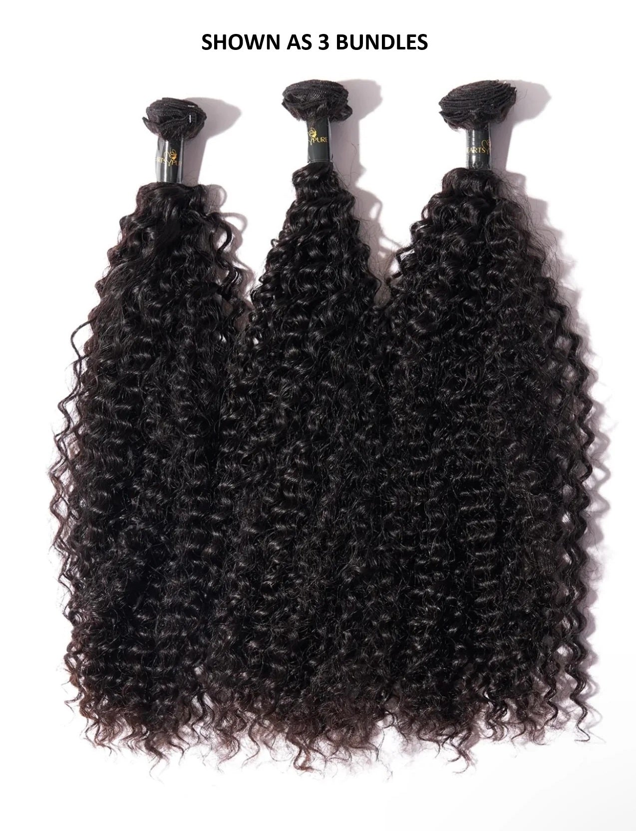 THREE (3) BUNDLES OF CURYL 16" WAVY - BURMESE RAW