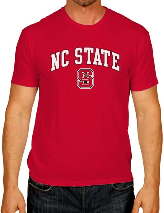 CAMPUS COLORS NC STATE WOLFPACK ARCH & LOGO GAMEDAY T-SHIRT - RED - LARGE