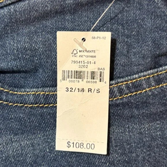 GAP - MATERNITY TRUE WAISTBAND FULL PANEL GIRLFRIEND JEANS 32/14 REGULAR