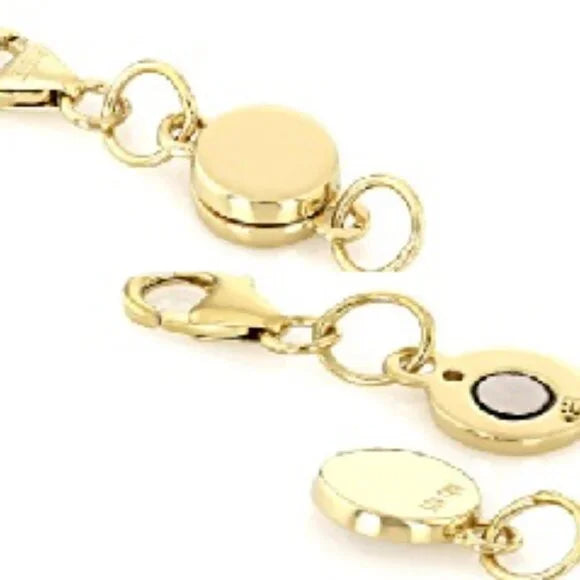 STERLING SILVER & 18K GOLD PLATED ROUND MAGNETIC CLASPS FROM JTV JEWELRY STORE