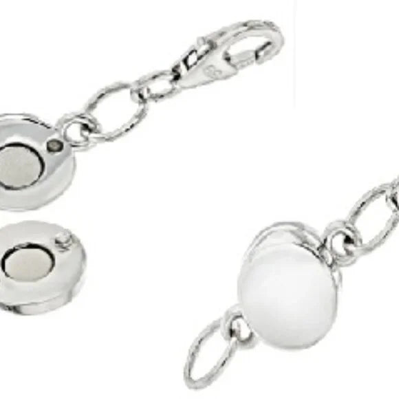 STERLING SILVER & 18K GOLD PLATED ROUND MAGNETIC CLASPS FROM JTV JEWELRY STORE