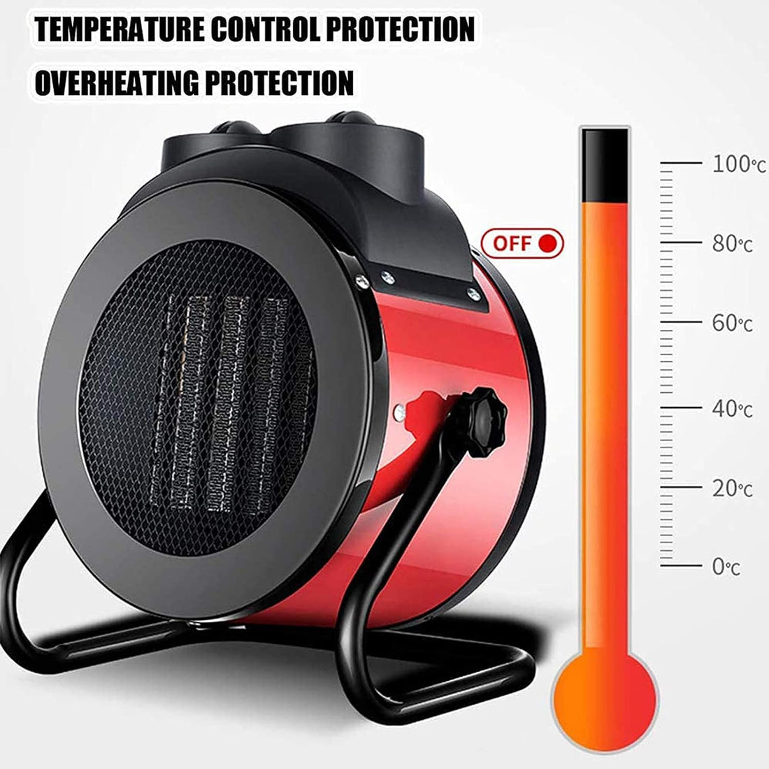 HEAVY DUTY ELECTRICAL 2000W FREE STANDING CONVECTOR CERAMIC HEATER
