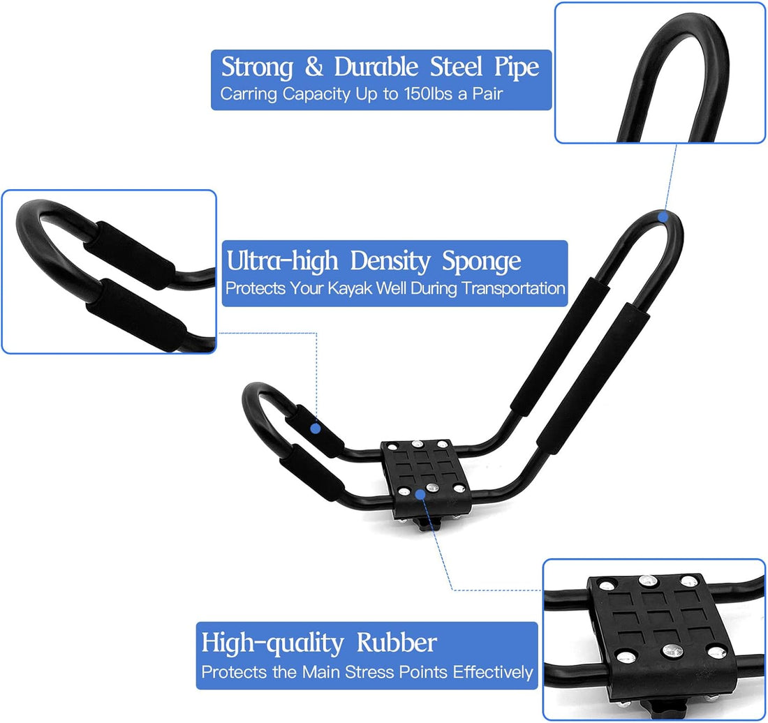 KAYAK ROOF RACKS CARRIER - UNIVERSAL FIT - NEW