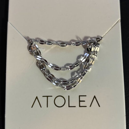 ATOLEA CLASSIC CHOKER, SILVER TONE 15.5 - 17INCHES