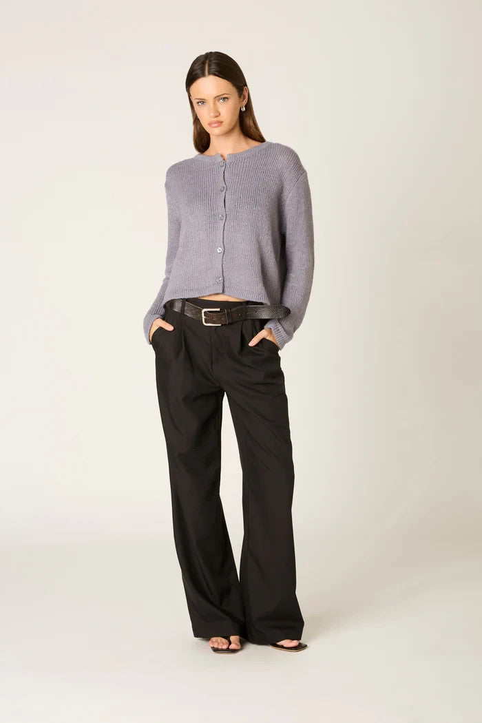 Nia Ariana Cardigan Grey Wool Blend Cardigan - Relaxed Fit - L/XL (10-14) NWT