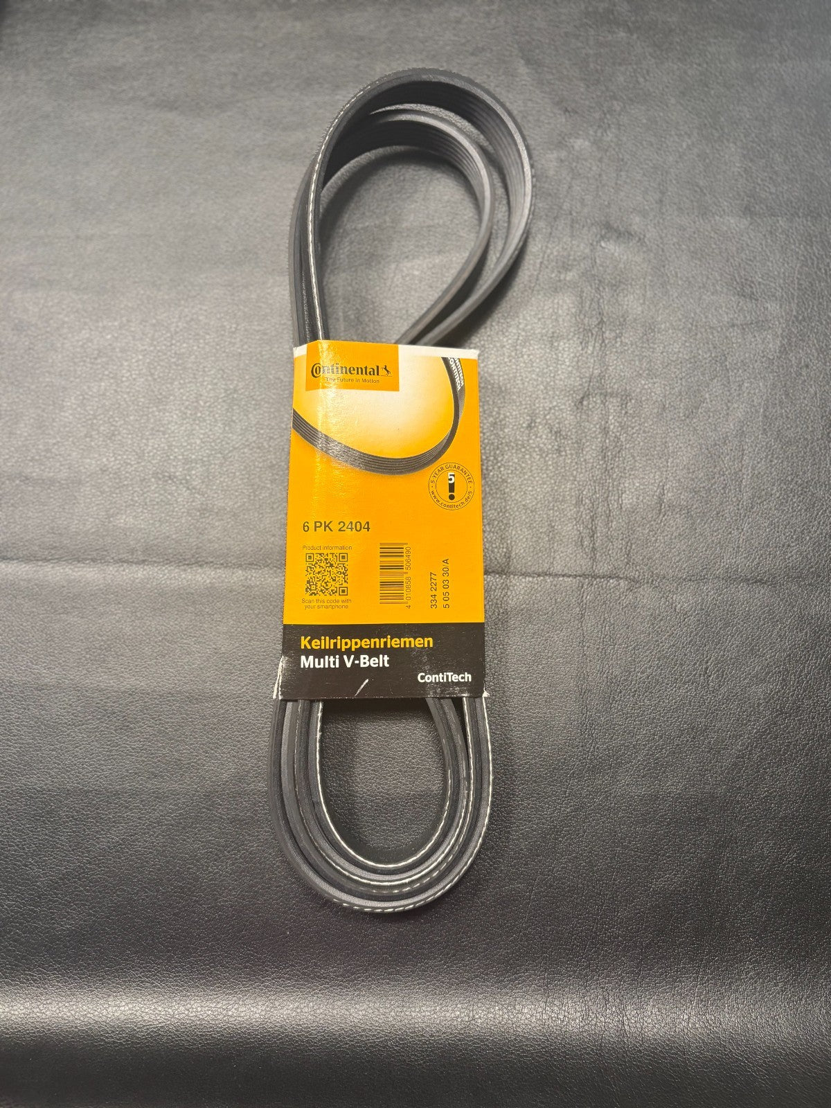 ContiTech V-Ribbed Belt - 6PK2404 , 6 Ribs - Fan Belt Alternator, Drive Belt NEW