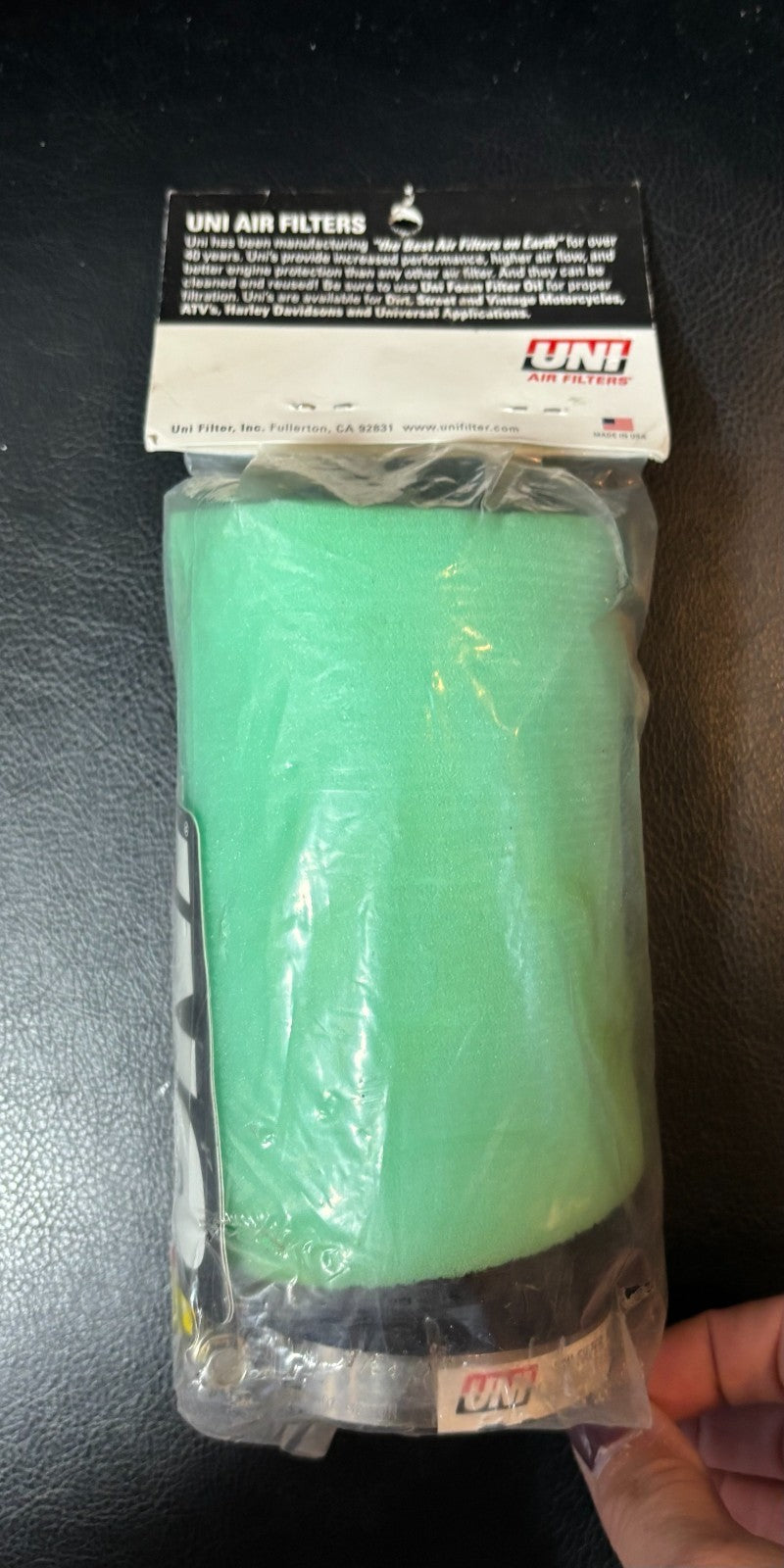 Uni UP-6229A Angled Pod Filter - Universal Filter - 2 1/4" ID x 6" HGT = NEW