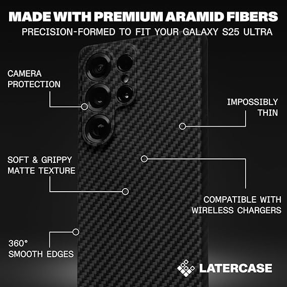LATERCASE for SAMSUNG GALAXY S25 ULTRA - BLACK -  NEW