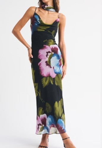 The A&F Julia Slip Scarf Maxi Dress - XLarge Petite - NWT