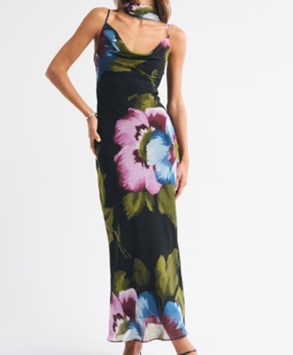The A&F Julia Slip Scarf Maxi Dress - XLarge Petite - NWT
