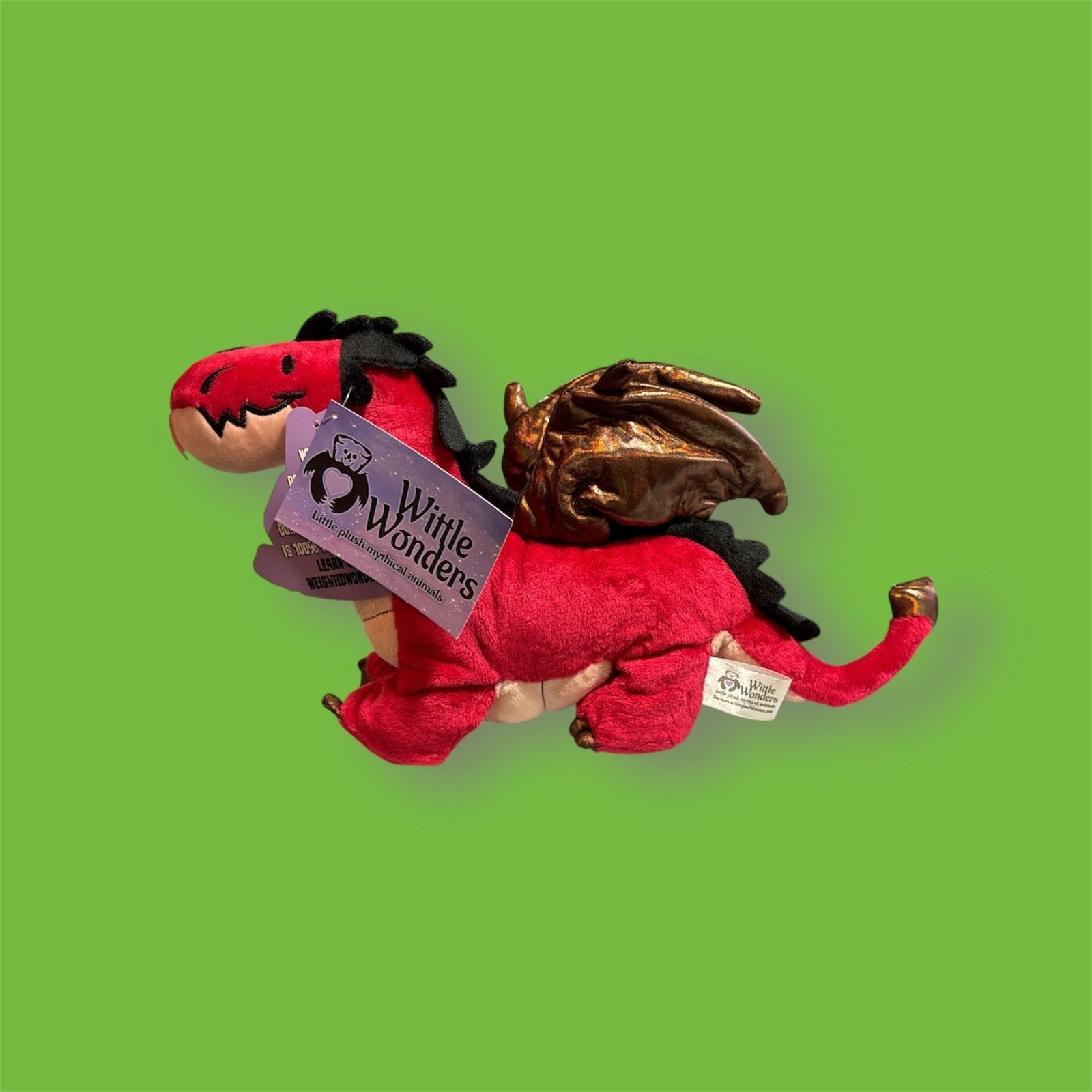 Wittle Wonders Red Dragon Plushie 7" NWT