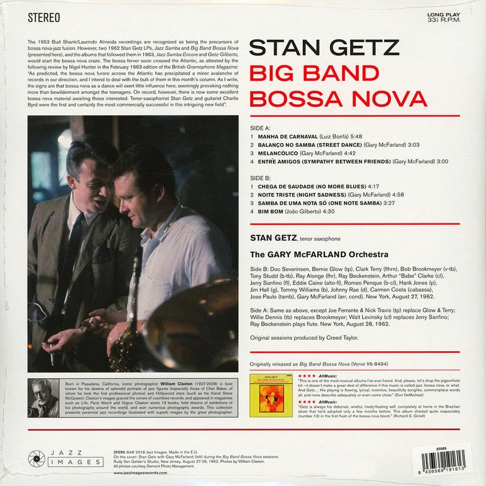 STAN GETZ - BIG BAND BOSSA NOVA  - WILLIAM CLAXTON COLLECTION - LIMITED EDITION