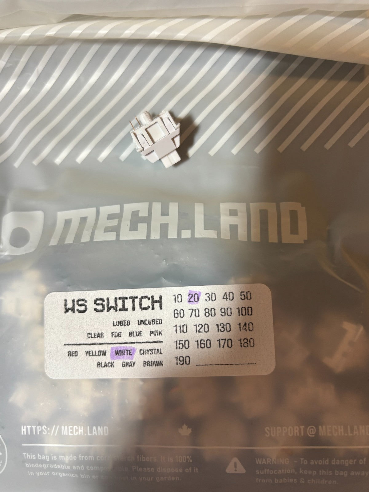 60 PCS WS Mechanical Keyboard Switches - see list in details - NEW