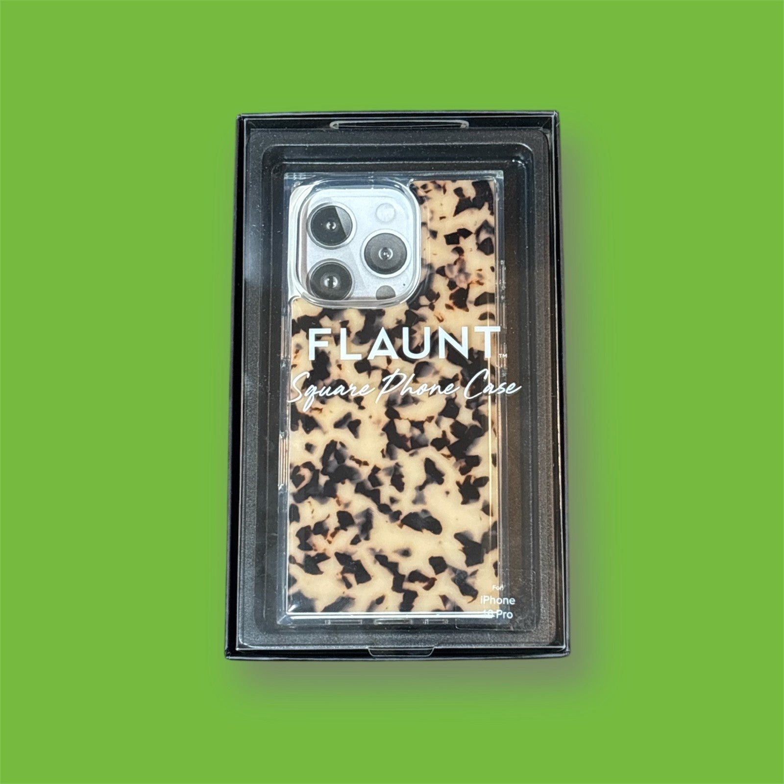 Flaunt Square Blonde Tortoise Shell iPhone 16 Pro Case -  NWT