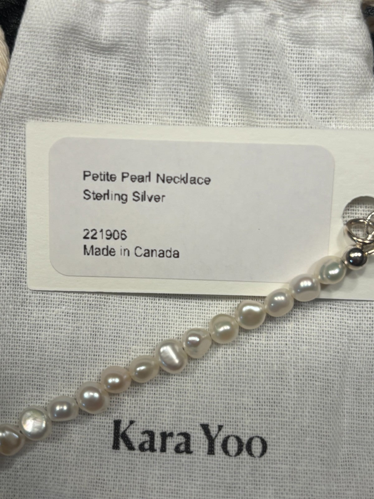 Kara Yoo Rice Pearl & Petite Pearl Necklaces, Storage Bags & Gift Box
