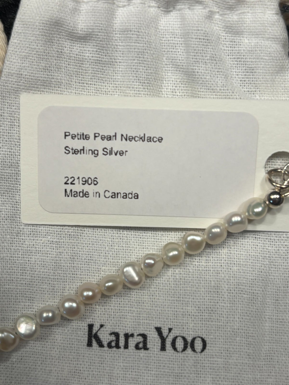 Kara Yoo Rice Pearl & Petite Pearl Necklaces, Storage Bags & Gift Box