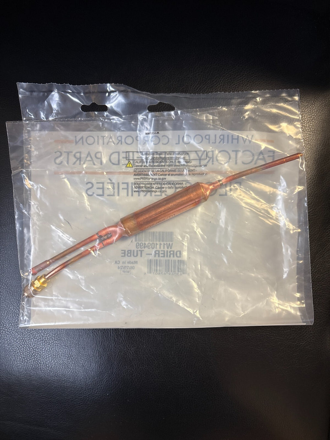 Whirlpool Refrigerator Filter Dryer tube W11109499 /W10805035 NEW/SEALED