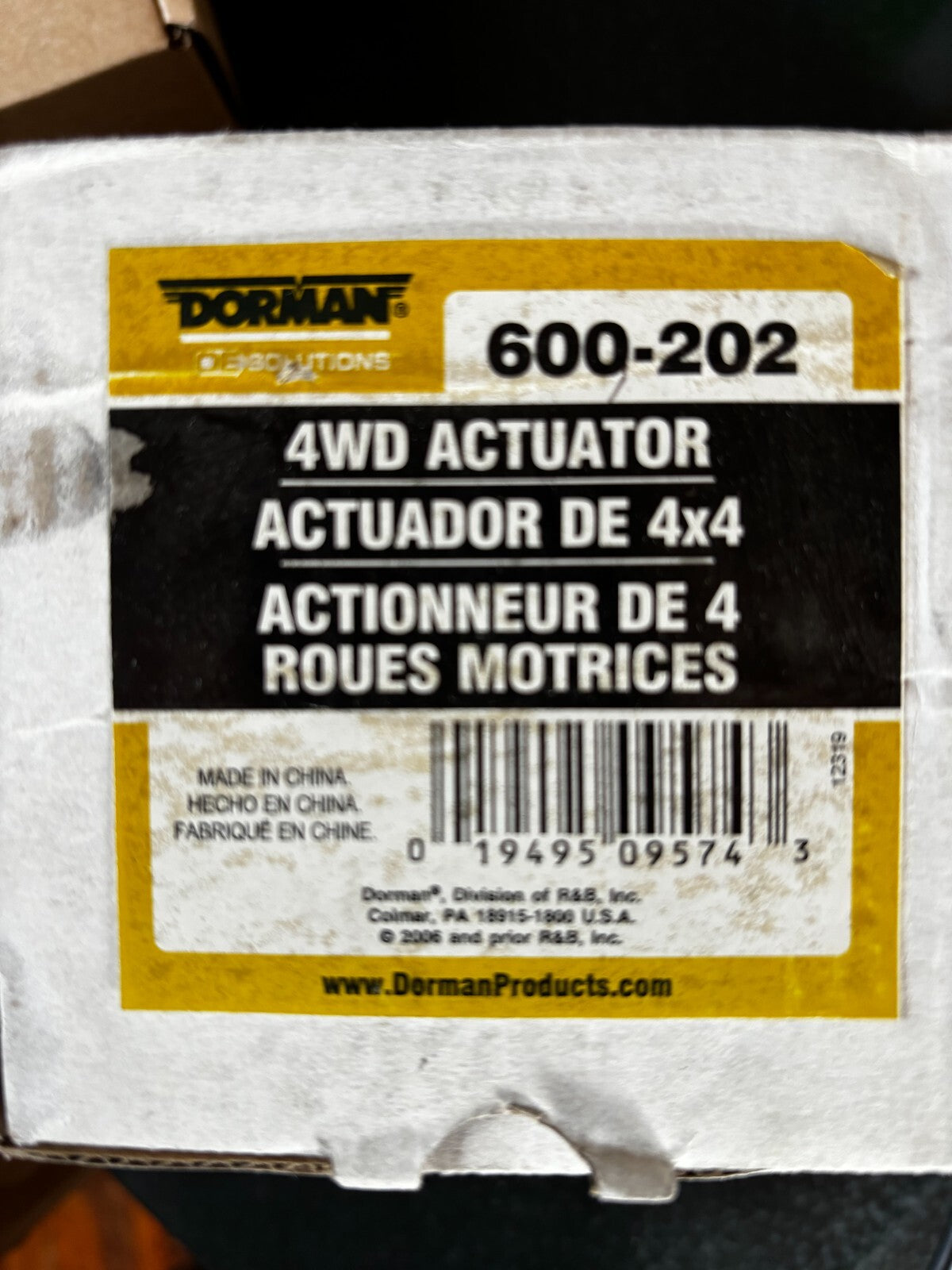Dorman 600-202 4WD Vacuum Shift Actuator For Select 90-02 Dodge Jeep Models