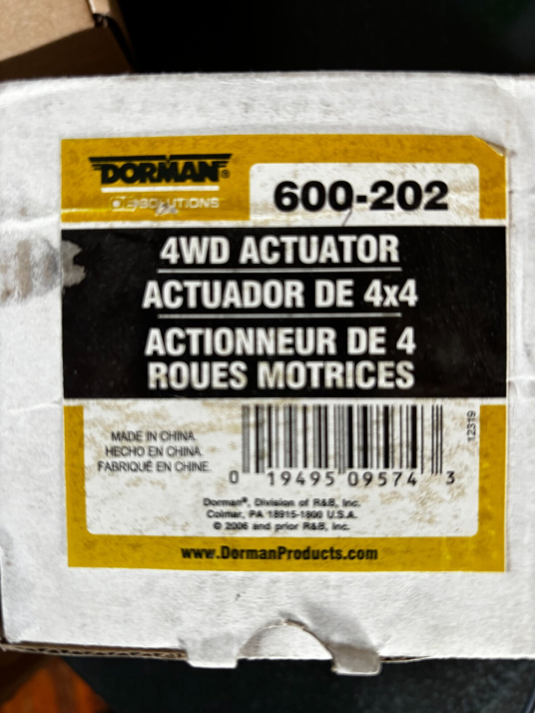 Dorman 600-202 4WD Vacuum Shift Actuator For Select 90-02 Dodge Jeep Models