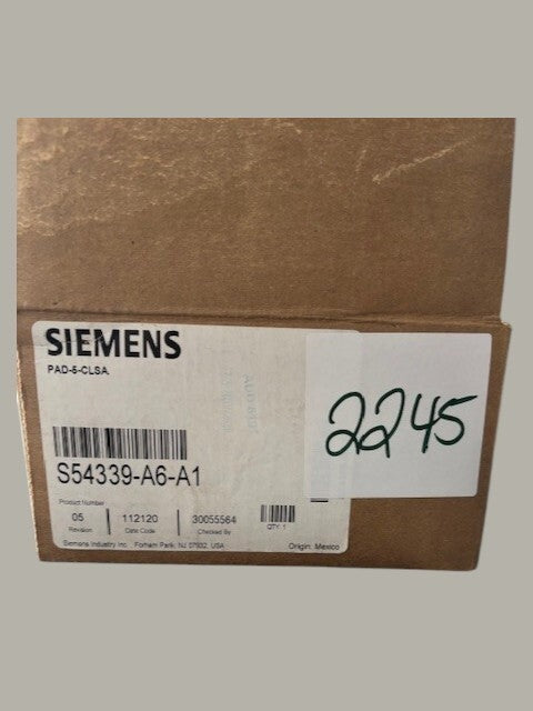 SIEMENS PAD-5-CLSA S54339-A6-A1