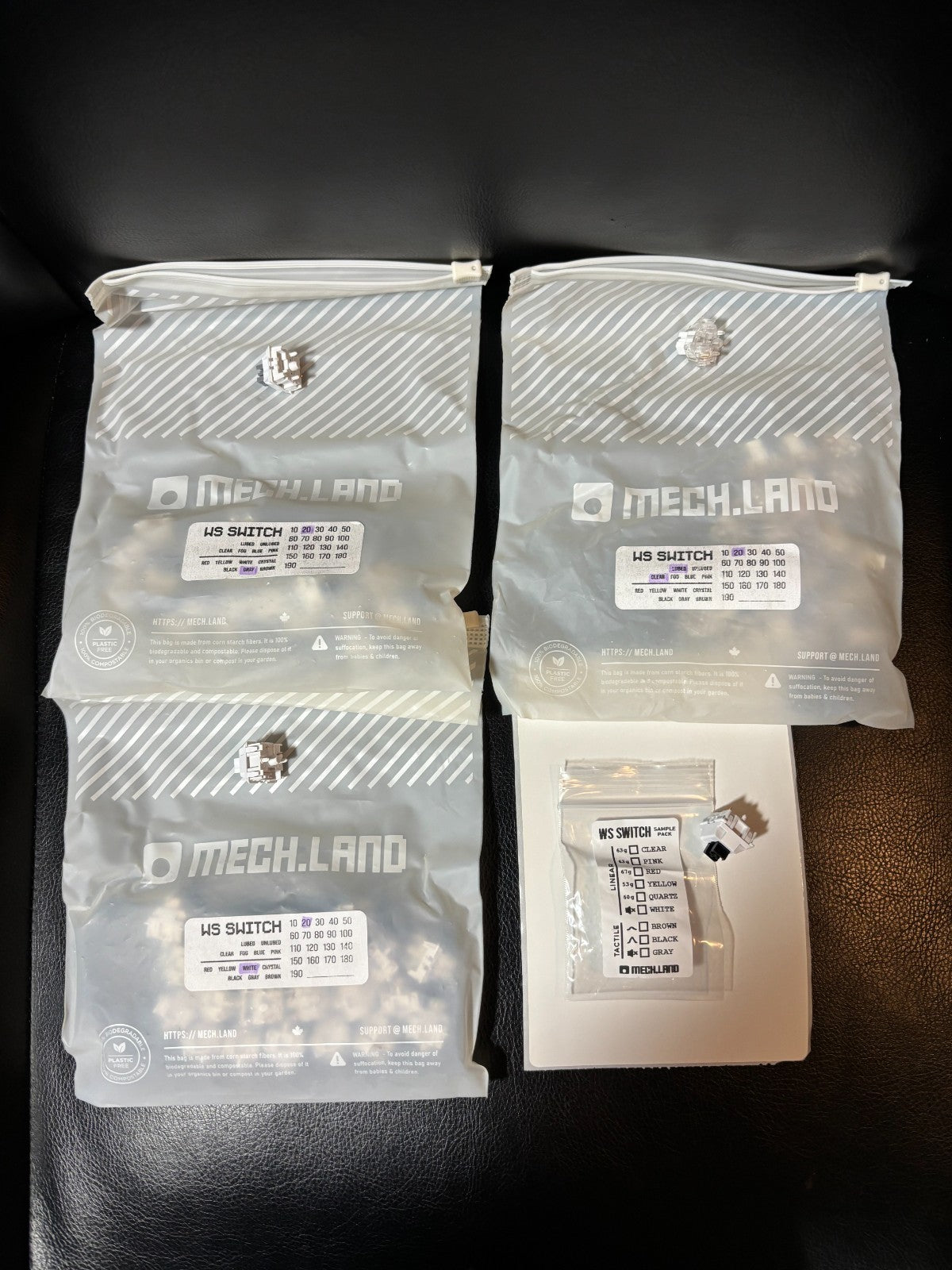 60 PCS WS Mechanical Keyboard Switches - see list in details - NEW