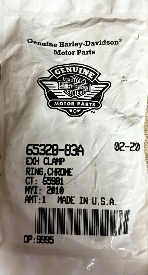 Harley Davidson - Chrome Exhaust Ring Clamp,  Part 65328-83A