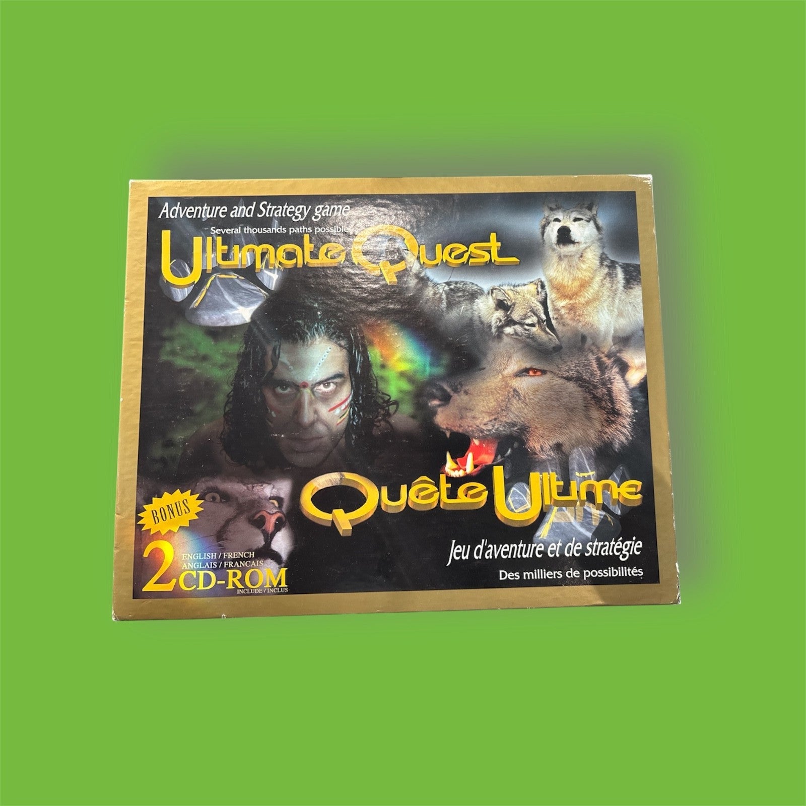 Ultimate Quest Board Game CDRom. Bilingual English/French. Sealed CDs. Vintage.