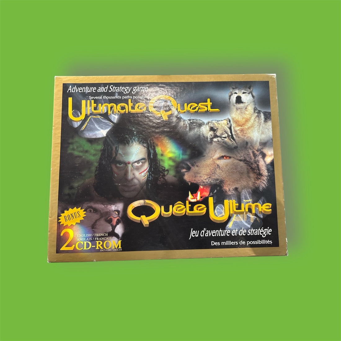 Ultimate Quest Board Game CDRom. Bilingual English/French. Sealed CDs. Vintage.