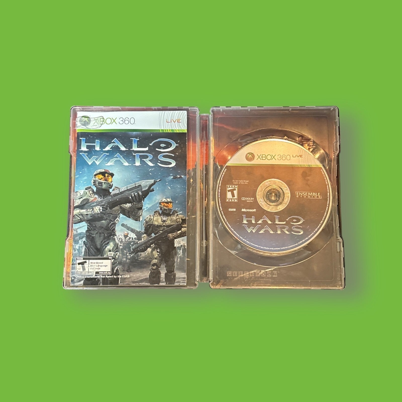 Halo Wars Steelbook - 2009 Xbox 360 - with Manual - RATED T - USED
