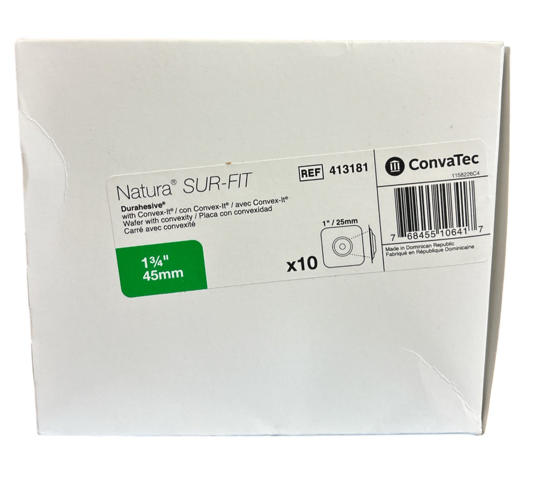 ConvaTec Natura Sur-Fit Durahesive with Convex-It, Item 413181, 1  3/4" x 10 pcs