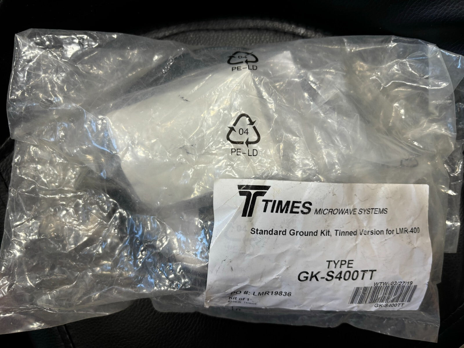 Times Microwave Systems GK-S400TT Standard Ground Kit Tinned Version for LMR-400
