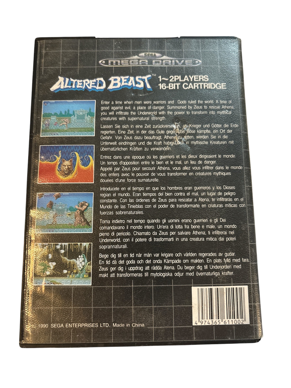ALTERED BEAST - 16-BIT SEGA MEGADRIVE GAME CARTRIDGE BOXED COMPLETE WITH MANUAL