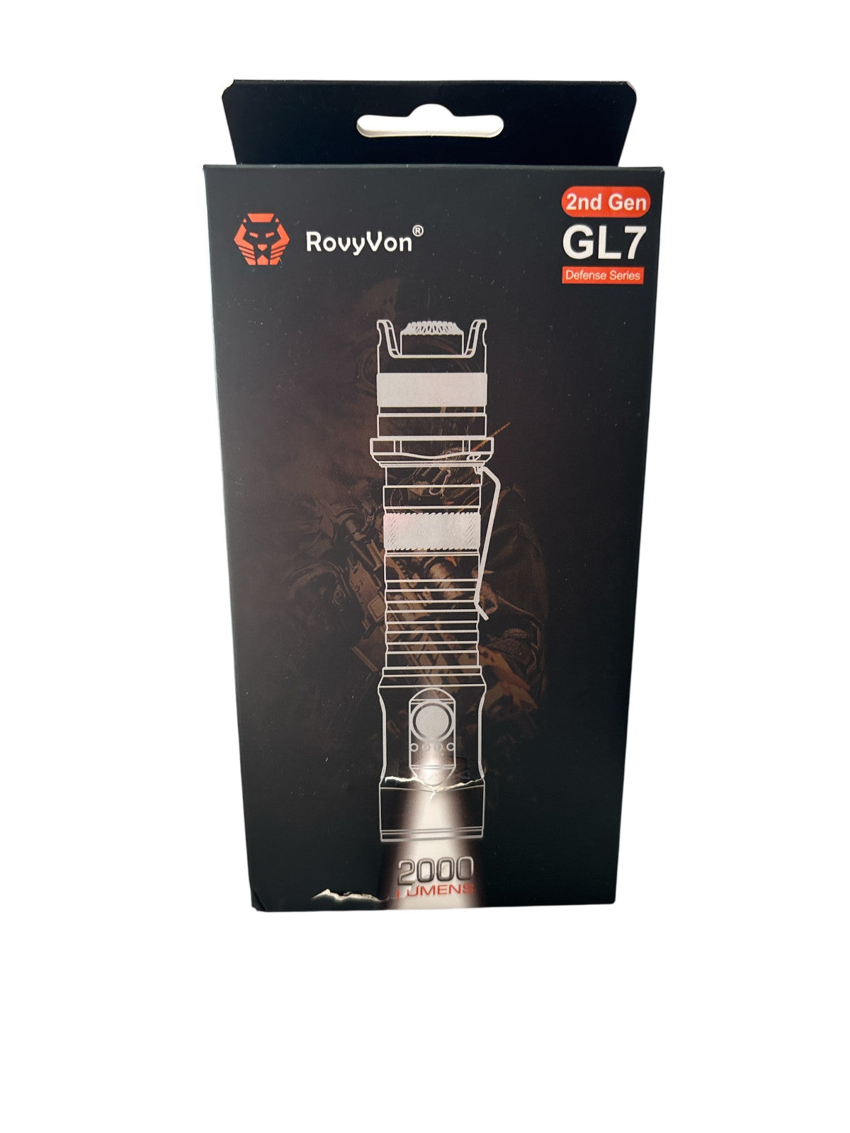 RovyVon GL7 G2 2000 Lumen Super Bright USB C Rechargeable Flashlight NEW