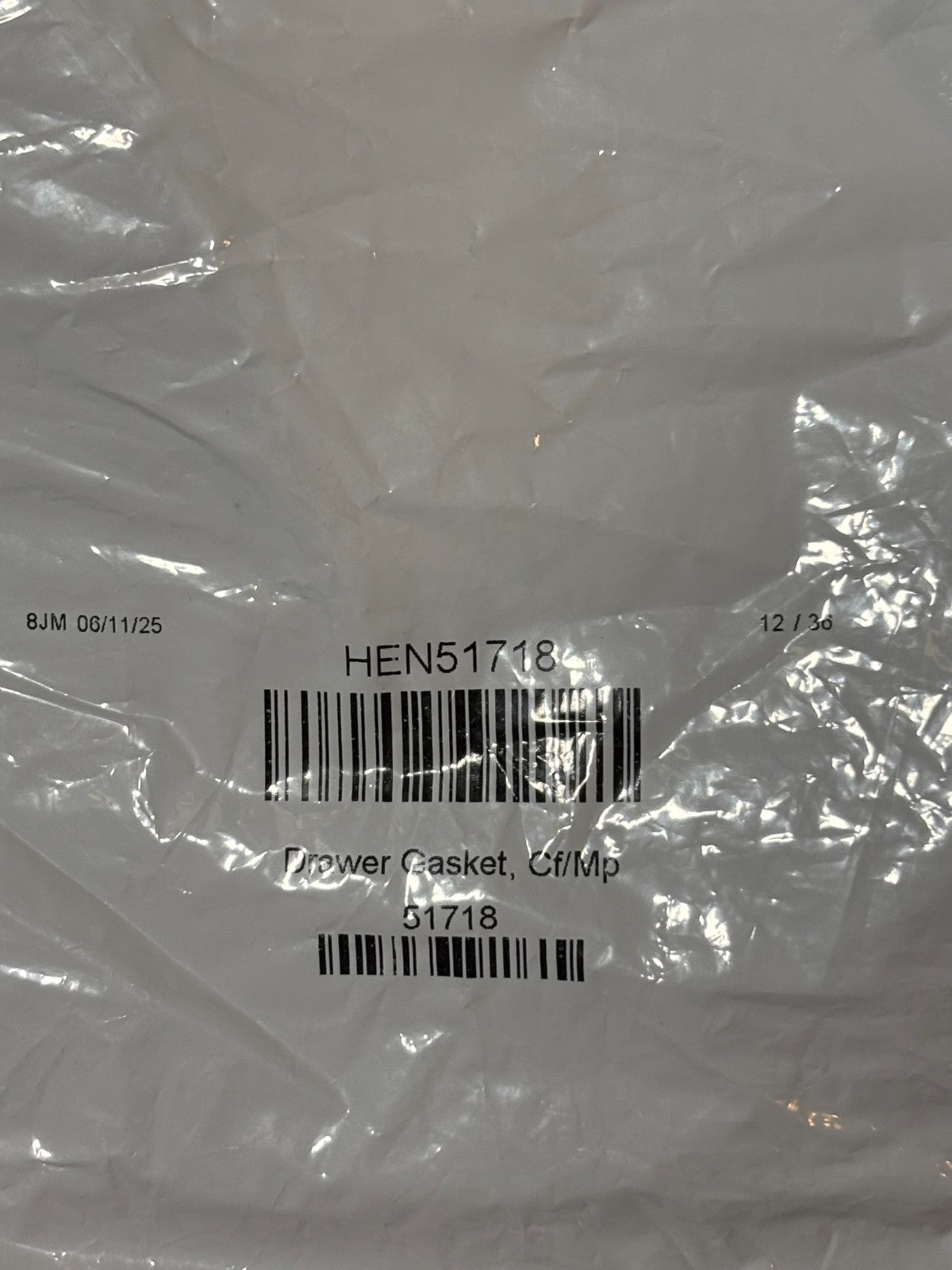 Henny Penny Gasket - 941 Drawer Genuine OEM HEN51718 - 2 PIECES - NEW SEALED