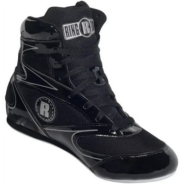 Ringside Diablo Boxing Shoes Black/Silver  Men's Size 4