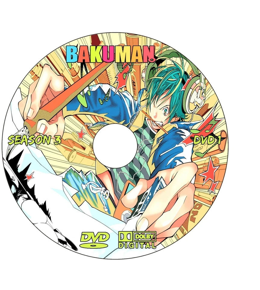 Bakuman Complete Series Season 1-3 Audio Japanese Only with English Subtitles