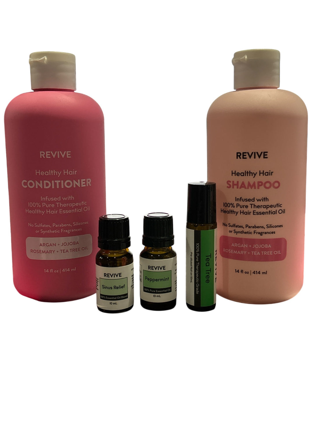 Healthy Hair Shampoo & Conditioner Set & Essential oils x 3 by REVIVEEO