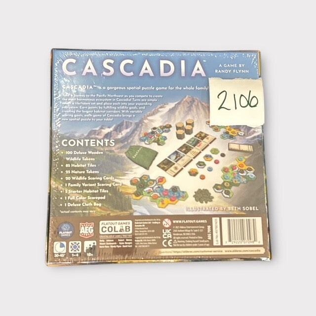 Cascadia Board Game by Randy Flynn, Illustrated by Beth Sobel NEW SEALED