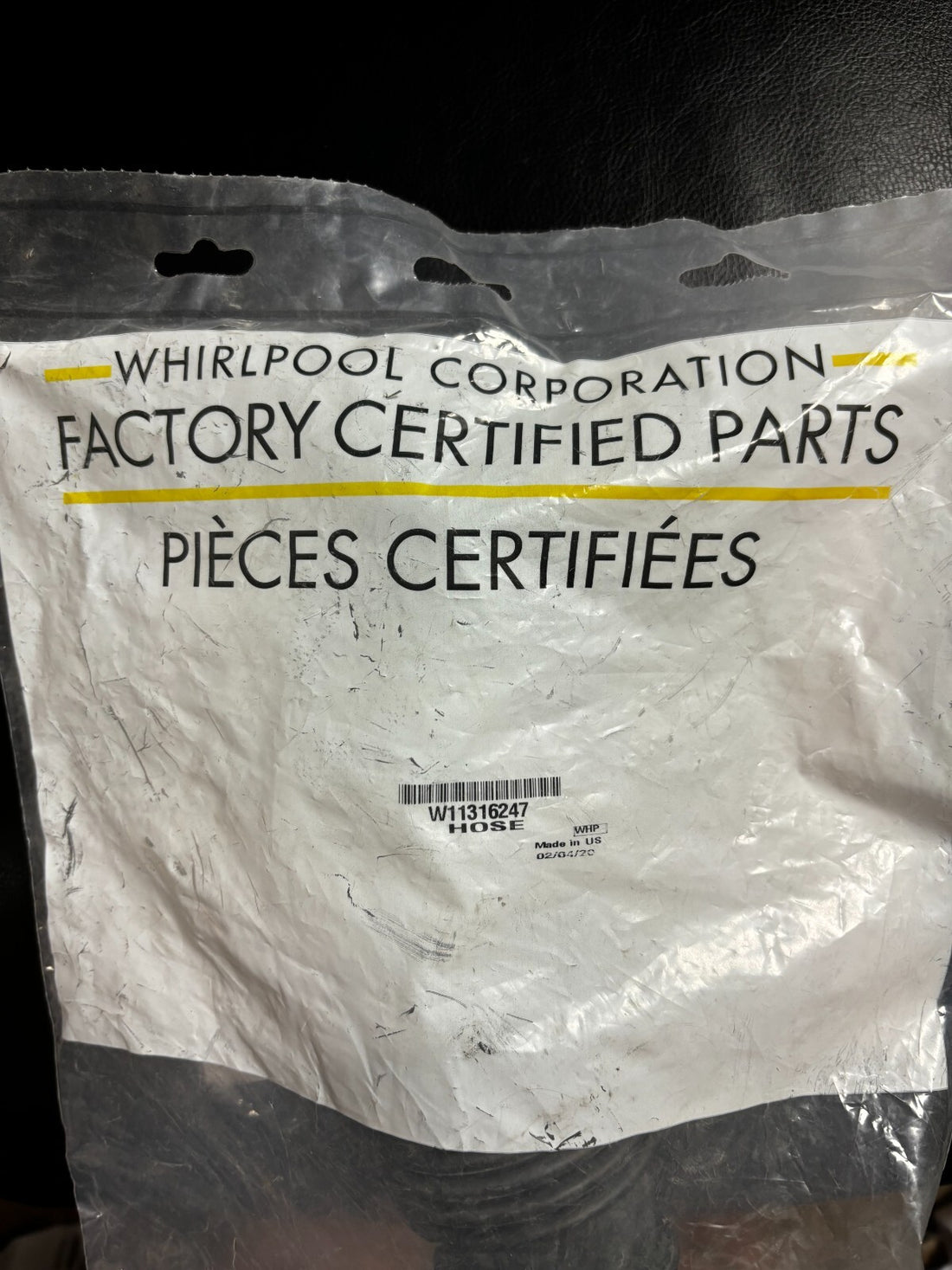 Whirlpool Hose W11316247 replaces AP6835730, W11131396. NEW