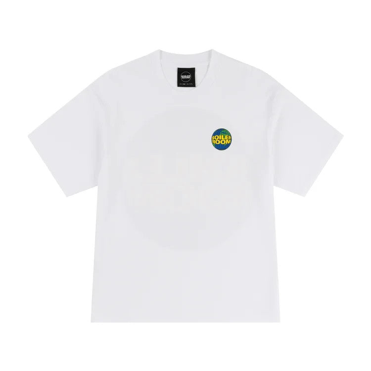 NWT Boiler Room Shirt Mens XSmall Globe Logo Graphic Tee - White