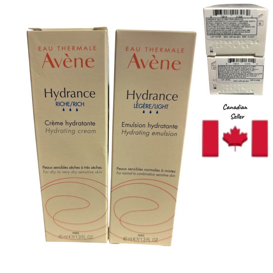 Avene Hydrance Light & Rich Creams 40ML - EXP OCT 2027 - NEW
