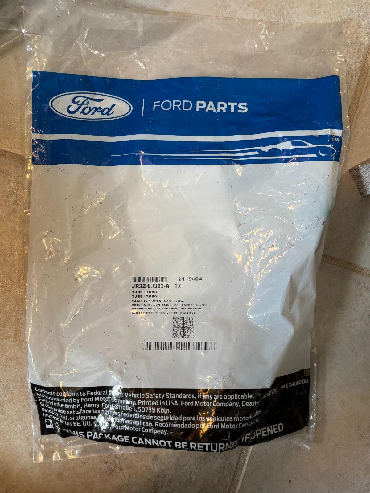 Genuine Ford Tube Assembly JR3Z9J323A 2018-2019 Ford NEW