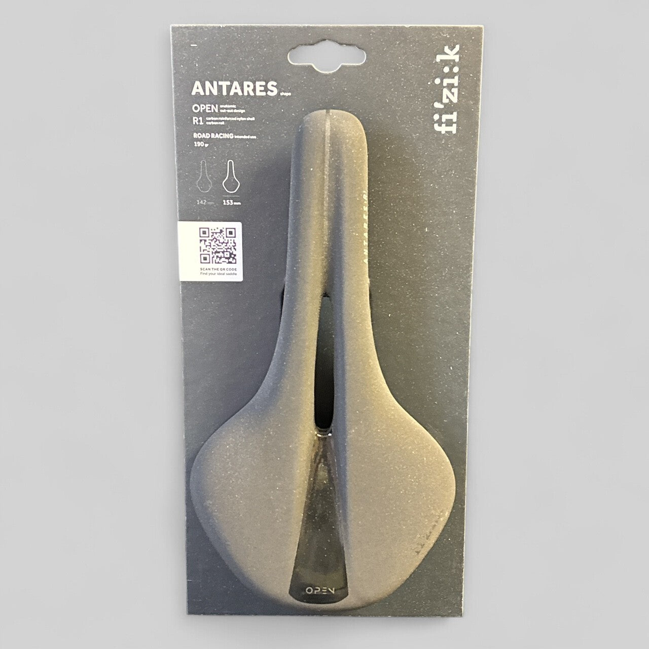 fi'zi:k Antares Open anatomic R1 Road Racing 190 gr Bike Seat Black - 153mm New